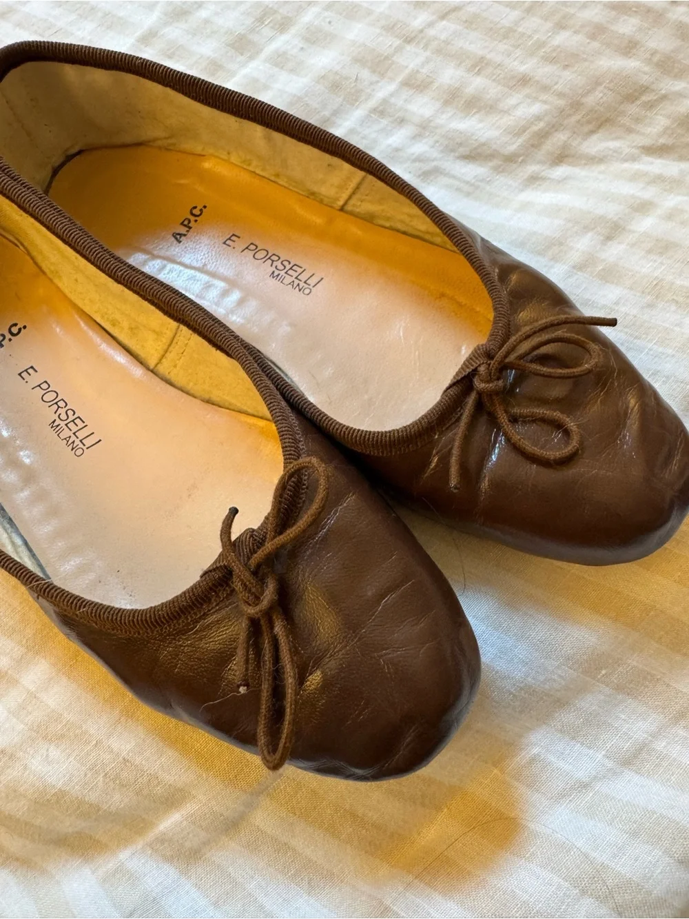A.P.C. X E. Porselli ballet flats, size 36